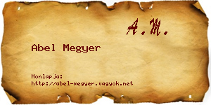 Abel Megyer névjegykártya